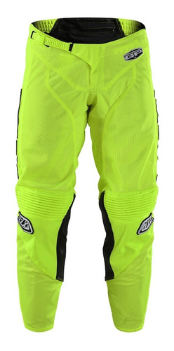 Imagen 3 de 3 de Pantalon Motocross Troy Lee Gp Air Mono Amarillo Fluor
