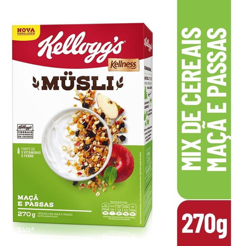 Cereal Matinal Musli Maca E Passas Kelloggs 270g
