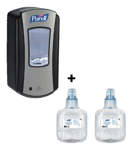 Dispensador Automático + Gel Sanitizante C/2 Pzas Purell Color Negro