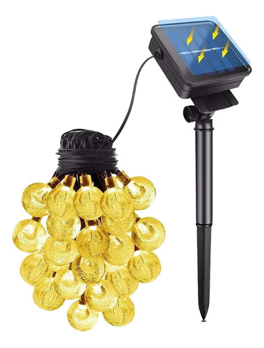Tira Luz Led Guirnalda 30 Luces Interior Exterior Solar Luces Calida
