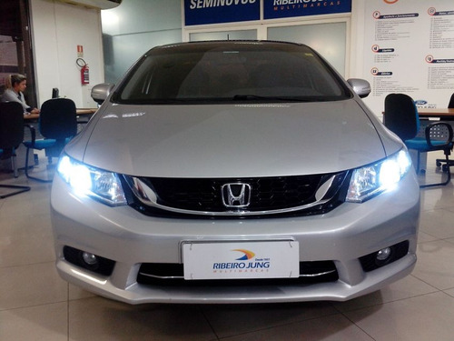 Honda Civic Lxr 2016 Prata Flex