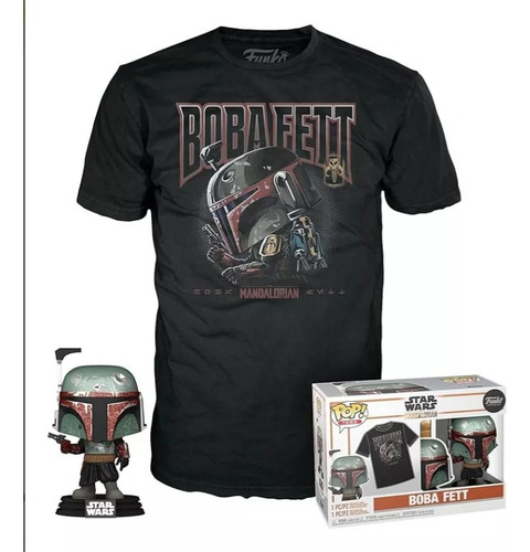 Funko Pop! Star Wars The Mandalorian Boba Fett C/playera M