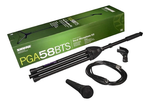 Microfono Shure Pga58 Bts Kit Dinamico Con Soporte