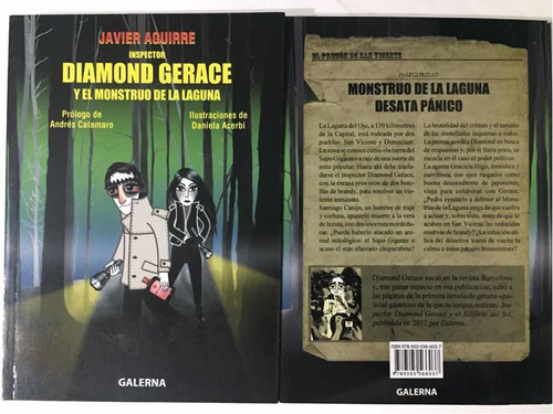 Inspector Diamond Gerace Y El Monstruo De La Laguna - Novela