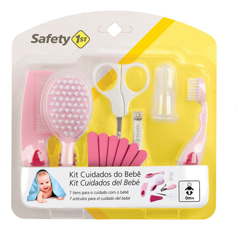 Kit De Higiene Cuidados Do Bebê Pink - Safety 1st Cor Rosa