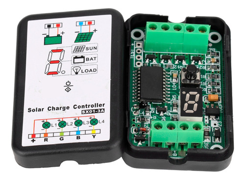 Controlador 6v 12v Pwm Con Soporte Solar Para Litio Y Mh
