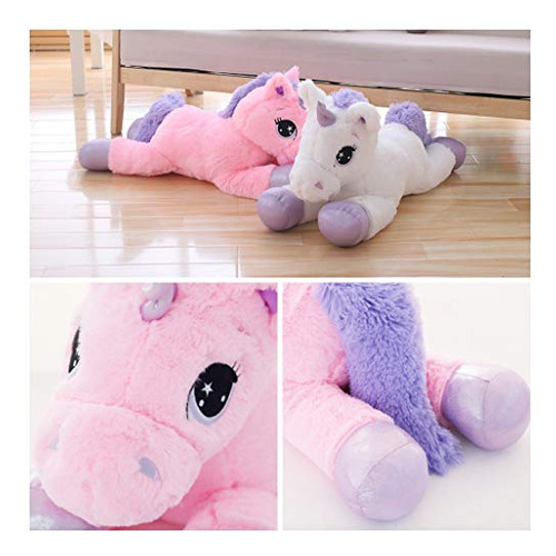 Juguete De Peluche Unicornio Gigante 100 Cm Rosa