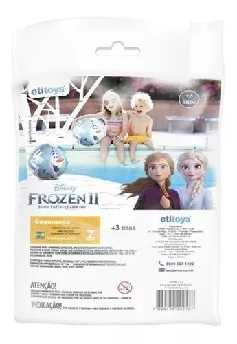 Bola De Praia Inflável Frozen Elza Olaf Disney Piscina 40 Cm