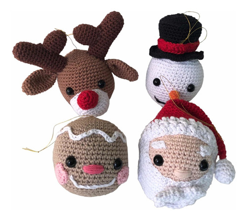 Set Esferas De Navidad Amigurumi