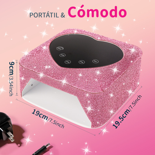 Set Recargable De Lámpara Led Uv Para Uñas Con Taladro