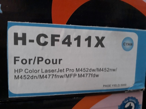 Toner Alernativo Cf411x Cyan Para M452 / M477