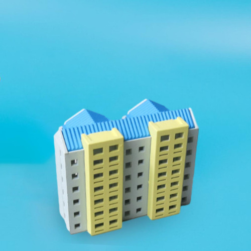 Diorama Edificio De Ciudad Moderno Pintado A Mano Estilo A
