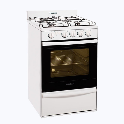 Cocina Volcan Blanca 55cm Gas 87643vm Luz Ee Al - Aj Hogar