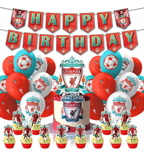 Liverpool Fc Soccer Temed Birthday Party Decorations Fc Live