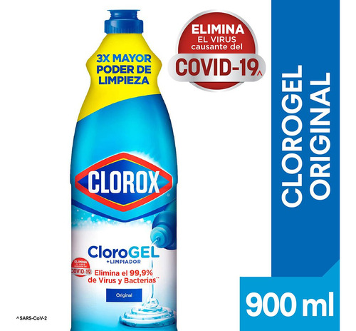 Cloro En Gel Clorox Original 900 Ml