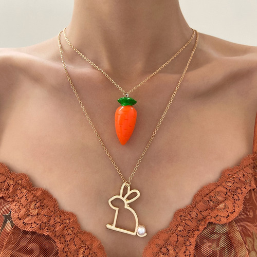 Collar M New Radish Para Mujer Con Un Sentido Único, Doble C