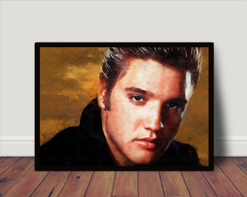 Quadro / Poster Com Moldura Rei Do Rock Elvis Presley P4803