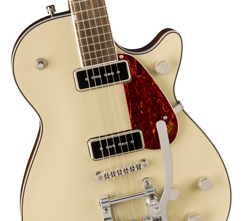 Guitarra elétrica Gretsch G5210t-p90 Two 90 Vintage White com orientação para a mão direita