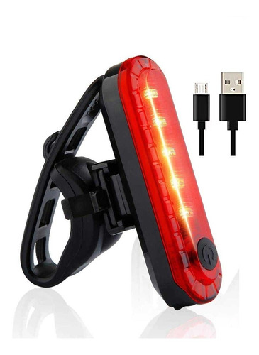 Luz Brillante Roja Para Bicicleta, Trasera Usb