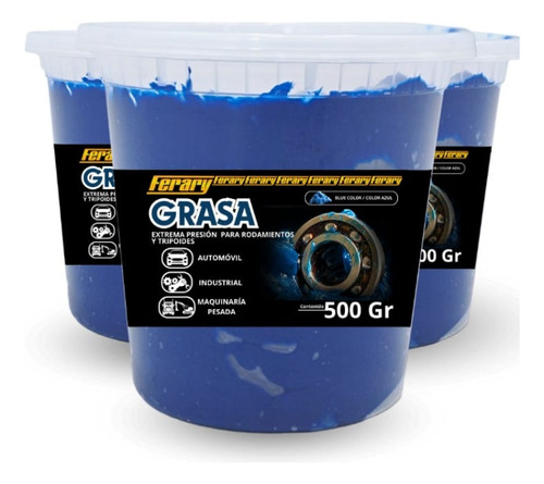 Grasa Azual ( Para Tripoides Y Rodamientos ) 500gramos