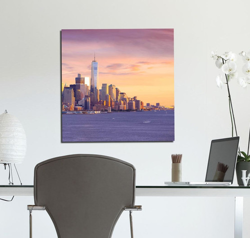 Vinilo Decorativo 60x60cm Nueva York Cuidad Paisaje Gran