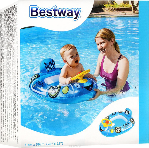 Bestway Auto Inflable Bote C/ Volante 71x56 Cm 34045 Bigshop