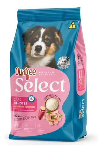 Ração Quatree Select Cães Filhotes Raças Médias e Grandes 3kg