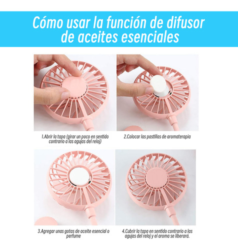 Mini Ventilador Portátil De Cuello Con Led Para Ejercicio