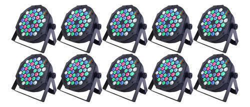 Kit 15 Refletor Par64 Led 36 Leds Cree 3w Rgbw Dmx Dj Strobo 110/220v