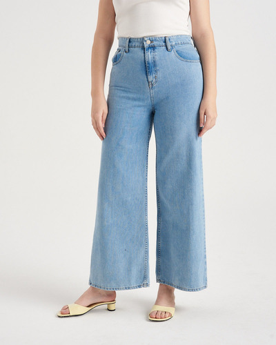 Jean Portsaid Wide Leg Sky - Sky Mujer