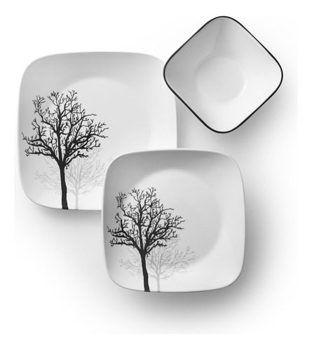 Vajilla Corelle Sombras De Madera 20 Piezas