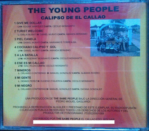 Cd The Young People Calypso Del Callao - Original (Usado)