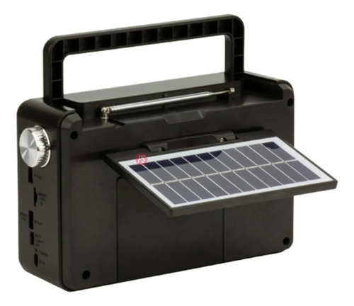 Radio Recargable, Panel Solar, Usb, Linterna Led, Bt, Pilas