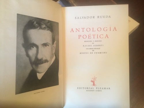 Rueda Antología Poética Prólogo Rafael Alberti Unamuno 1944