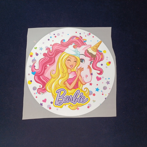 Parche Princesa Rosa Abraza Unicornio 5pzas 19x19cm Mp1025 Blanco