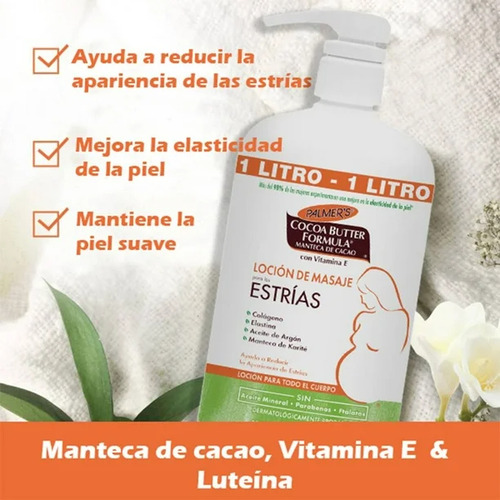 Loción De Masaje Palmer's Cocoa Butter Para Estrías 1 L