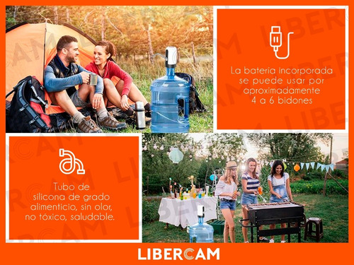 Imagen 6 de 10 de Dispenser De Agua Portatil Usb Bomba Dispensador Bidones