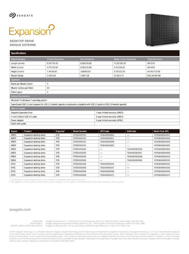 Seagate Expansion 4tb Steb4000100 Disco Duro Escritorio