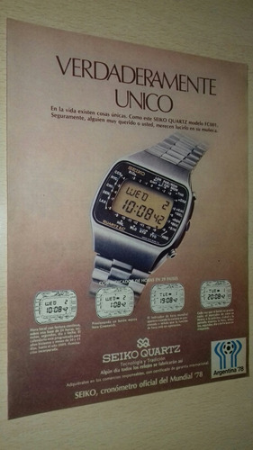 P61 Clipping Publicidad Relojes Seiko Año 1978