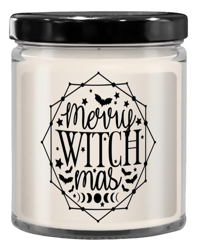 Regalo Navidad Bruja Vela Feliz Fase Lunar Soja 9oz Aroma