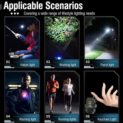 D Llavero, Linterna, Linterna De Mano, 8 Modos De Luz Led