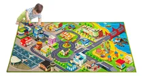 Comprar Alfombra Iantil City Life 3d Para Sala De Juegos | 30 X 60 Pulgadas Extra Grande Para Coches De Carreras Y Juguetes, Alfombra De Sala De Juegos Es Una Divertida Idea De Educativo Para Niños Y
