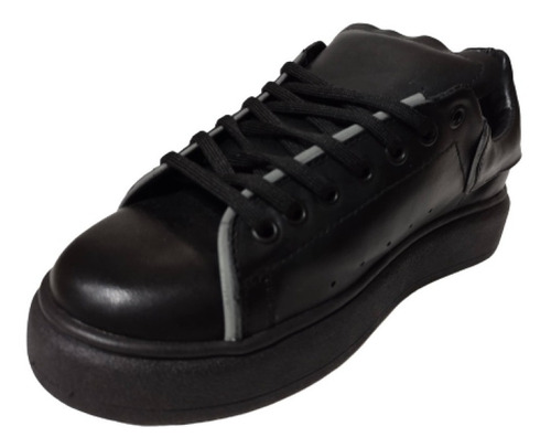 Imagen 3 de 5 de Zapatilla Cuero Negro Excelente Calidad