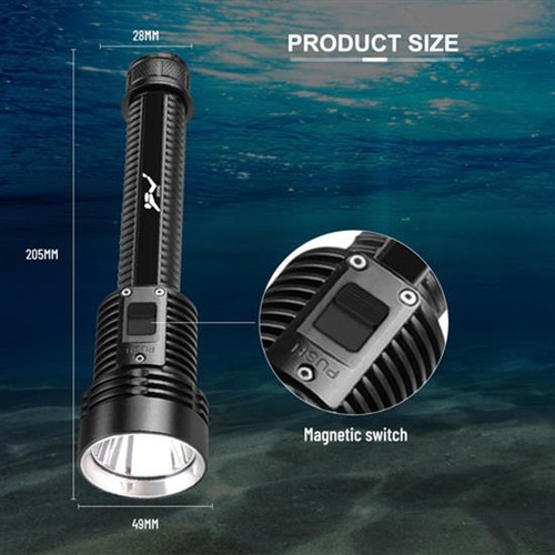 Linterna De Buceo Led Ipx8 Linterna De Buceo Submarina 50 M