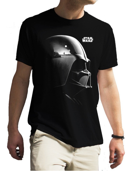 Camiseta de Hombre Star Wars Dark Vader Yoda Death Star 013 
