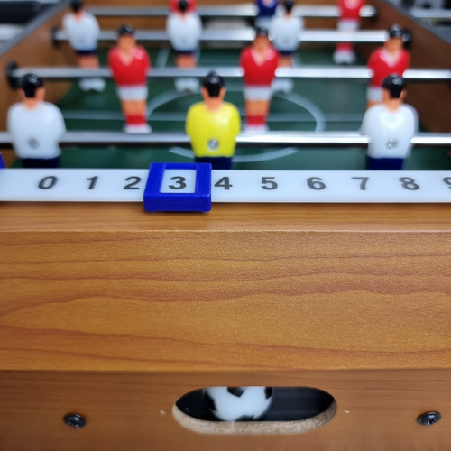 Mesa Pebolim Mini Futebol De Mesa 12 Jogadores Bolas Placar