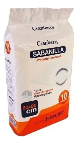 Sabanilla/ Pañales Adultos Cranberry Desechable 60x90 10un