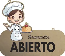 Comprar Letrero Abierto Cerrado Cafetería Pastelería Restaurante 