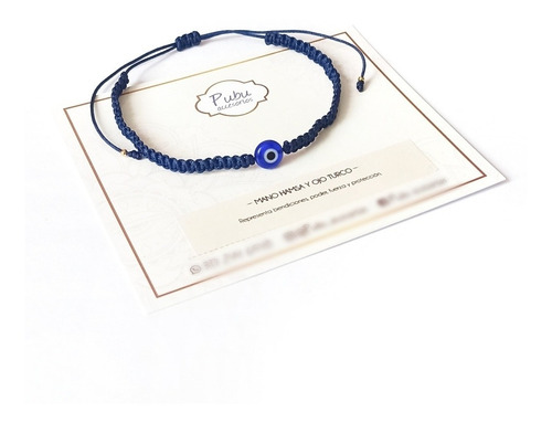 Imagen 1 de 10 de Pulsera Tejida Ojo Turco