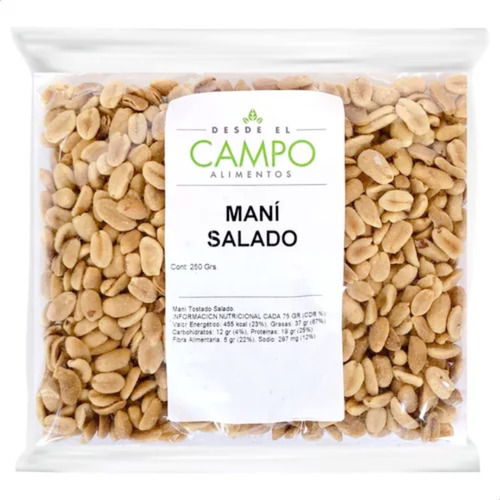 Maní Salado Desde El Campo Alimentos 250 Gr